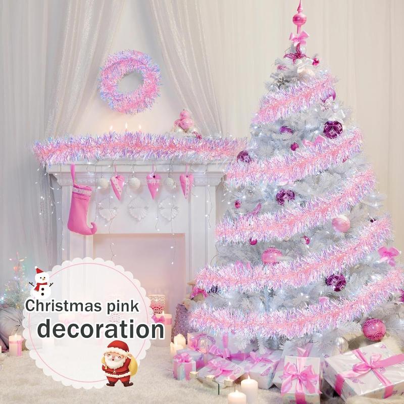 1/3/5PCS 2M Pink Christmas Tin - đánh giá và giá Tinsel Garland Decoration