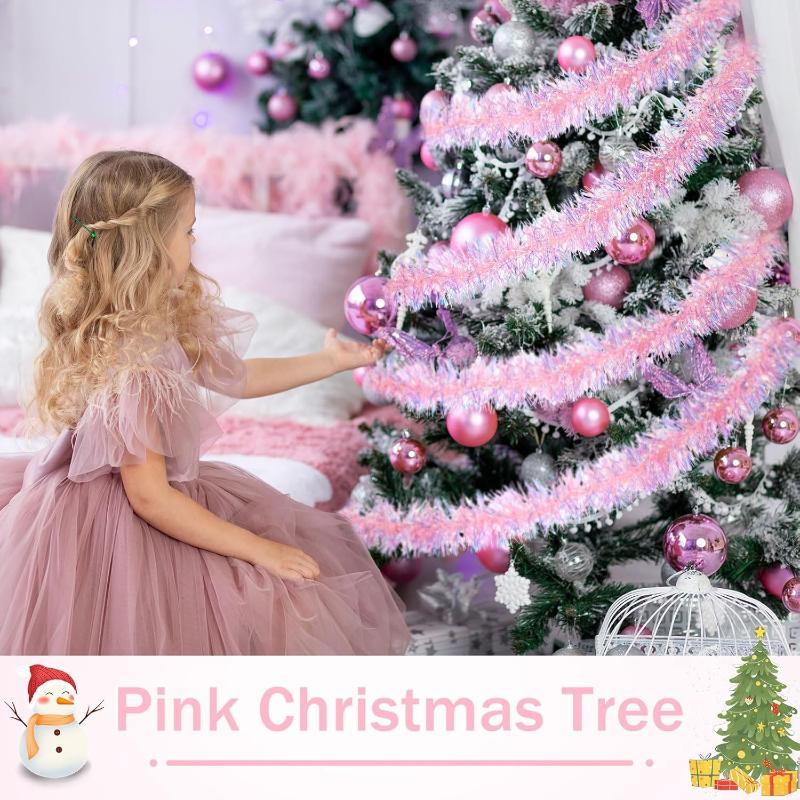 1/3/5PCS 2M Pink Christmas Tin - đánh giá và giá Tinsel Garland Decoration