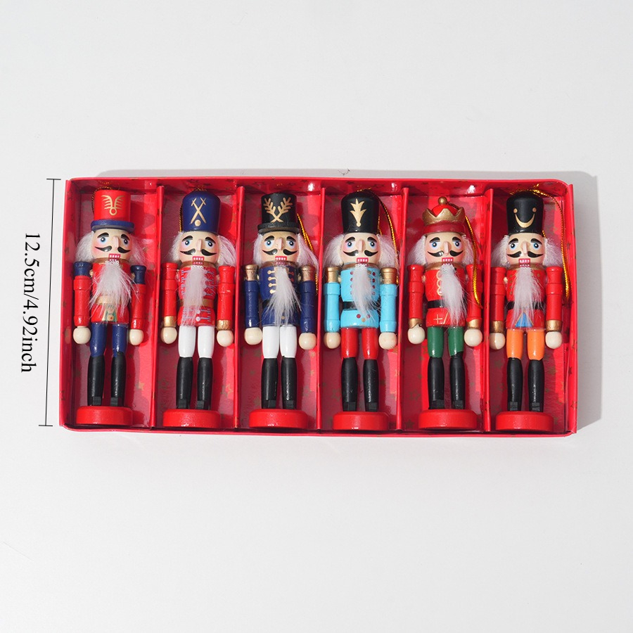 6pcs Christmas Nutcracker Wood - đánh giá và giá Nutcracker Figurine