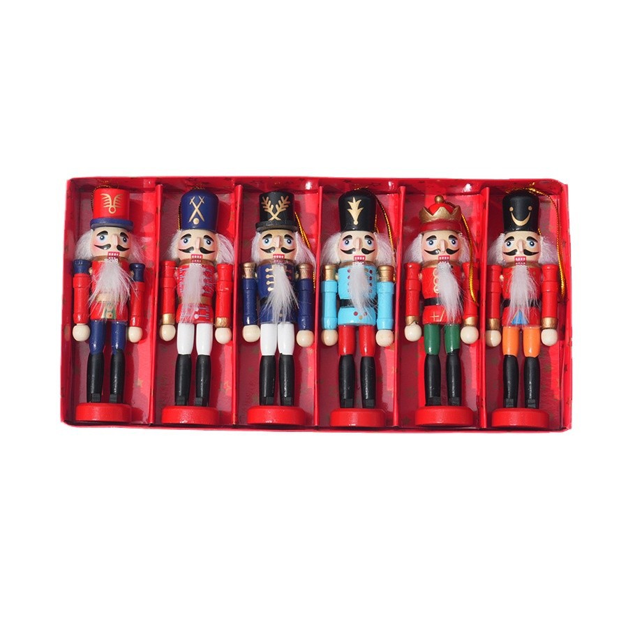 6pcs Christmas Nutcracker Wood - đánh giá và giá Nutcracker Figurine