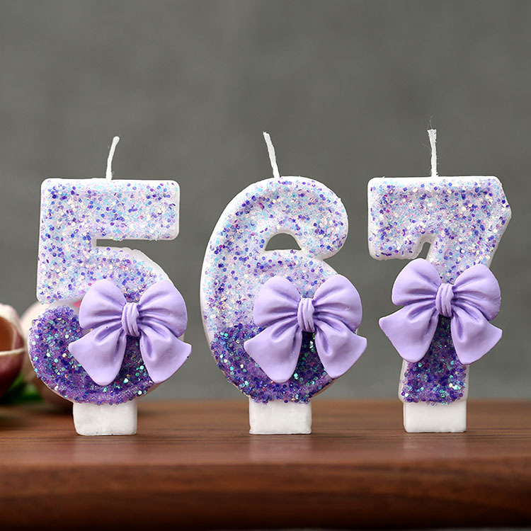 Creative Glitter Gradual Purpl - đánh giá và giá Holiday Candle Set